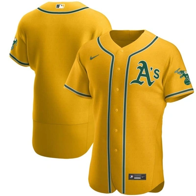 Shop Nike Gold Oakland Athletics Authentic Official Team Jersey