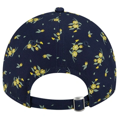 Shop New Era Navy La Galaxy Bloom 9twenty Adjustable Hat