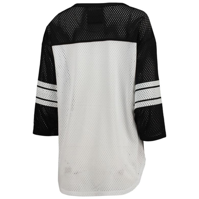 G-iii 4her By Carl Banks Women's  White, Black Washington Commanders First Team 3/4-sleeve Mesh Top In White