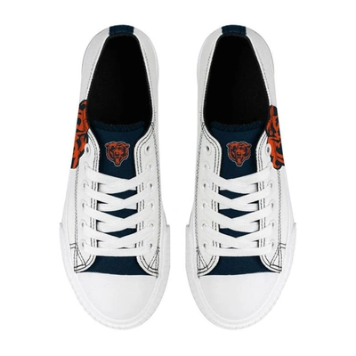 Shop Foco Chicago Bears Platform Canvas Shoes In White