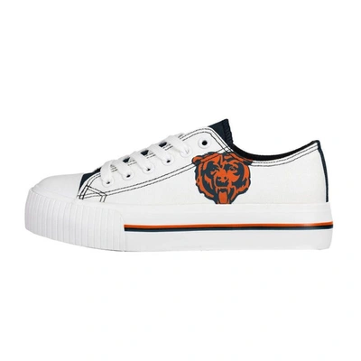 Shop Foco Chicago Bears Platform Canvas Shoes In White