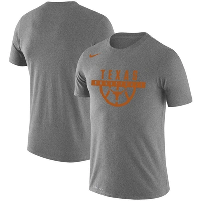 Shop Nike Gray Texas Longhorns Basketball Drop Legend Performance T-shirt