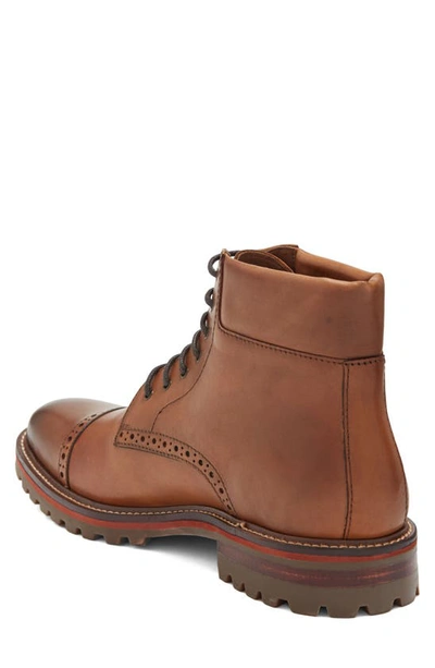 Shop Winthrop Brighton Cap Toe Lug Sole Boot In Cognac