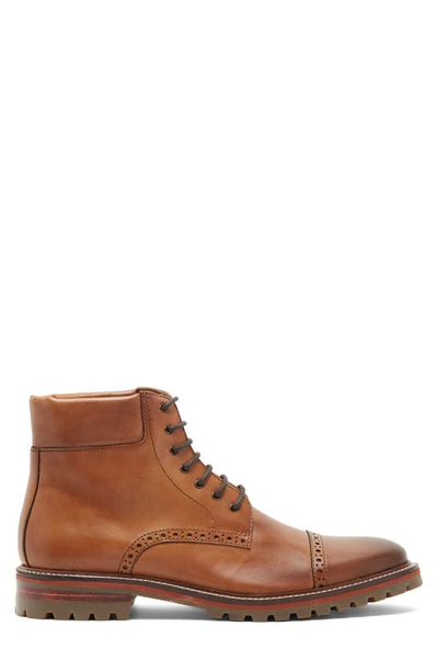 Shop Winthrop Brighton Cap Toe Lug Sole Boot In Cognac