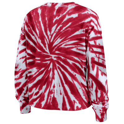 Shop Wear By Erin Andrews Scarlet Nebraska Huskers Tie-dye Long Sleeve T-shirt