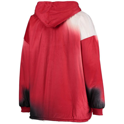 Shop Foco Red/white Wisconsin Badgers Sherpa Big Logo Gradient Reversible Hoodeez