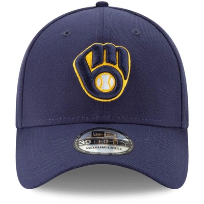 Shop New Era Navy Milwaukee Brewers Game Team Classic 39thirty Flex Hat