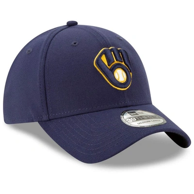 Shop New Era Navy Milwaukee Brewers Game Team Classic 39thirty Flex Hat