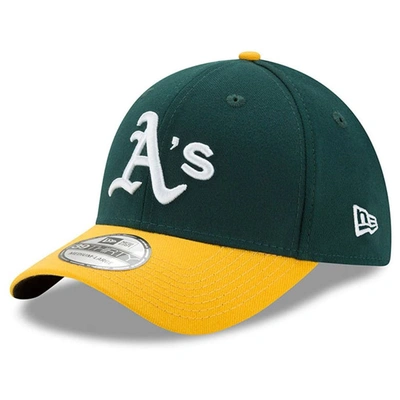 Shop New Era Green/yellow Oakland Athletics Mlb Team Classic 39thirty Flex Hat