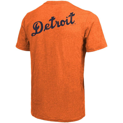 Shop Majestic Threads Orange Detroit Tigers Throwback Logo Tri-blend T-shirt