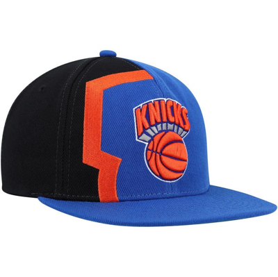 Shop Mitchell & Ness Blue New York Knicks Hardwood Classics Retroline Snapback Hat