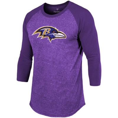 Shop Majestic Fanatics Branded J.k. Dobbins Purple Baltimore Ravens Team Player Name & Number Tri-blend Raglan 3/4