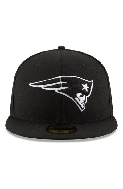 Shop New Era Black New England Patriots B-dub 59fifty Fitted Hat