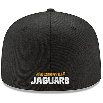 Shop New Era Black Jacksonville Jaguars Head Logo Omaha 59fifty Fitted Hat