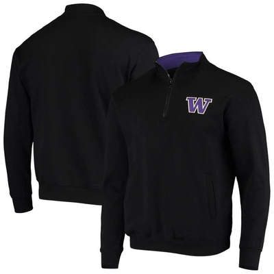 Shop Colosseum Black Washington Huskies Tortugas Logo Quarter-zip Jacket