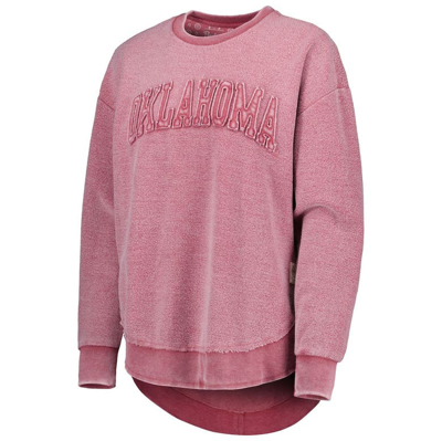 Shop Pressbox Crimson Oklahoma Sooners Ponchoville Pullover Sweatshirt