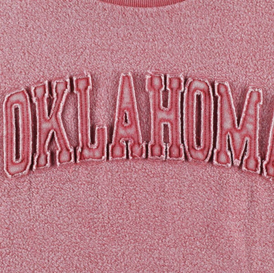 Shop Pressbox Crimson Oklahoma Sooners Ponchoville Pullover Sweatshirt
