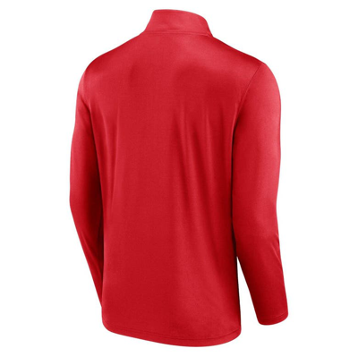 Shop Fanatics Branded Red Washington Capitals Underdog Mindset Quarter-zip Jacket