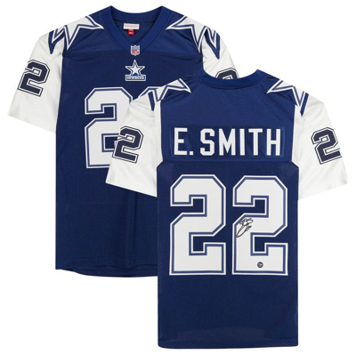Shop Fanatics Authentic Emmitt Smith Dallas Cowboys Autographed Navy Mitchell & Ness Authentic 1995 Throwback Jersey