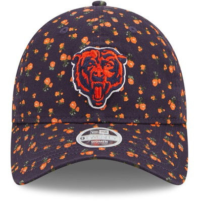 Shop New Era Navy Chicago Bears Floral 9twenty Adjustable Hat