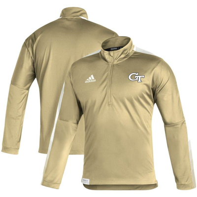 Shop Adidas Originals Adidas Gold Georgia Tech Yellow Jackets 2021 Sideline Primeblue Quarter-zip Jacket