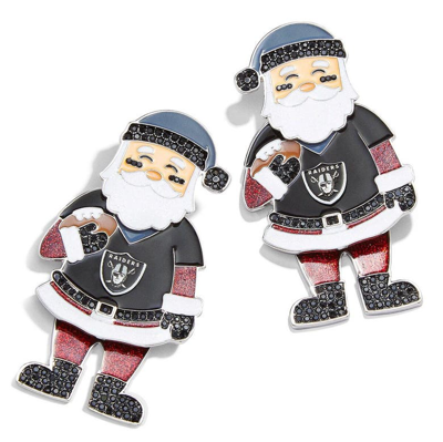 Shop Baublebar Las Vegas Raiders Santa Claus Earrings In Black