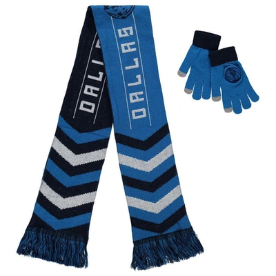 Shop Foco Blue Dallas Mavericks Glove & Scarf Combo Set