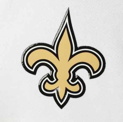 Shop New Era Gold/white New Orleans Saints Gametime Quarter-zip Hoodie Jacket In Vegas Gold