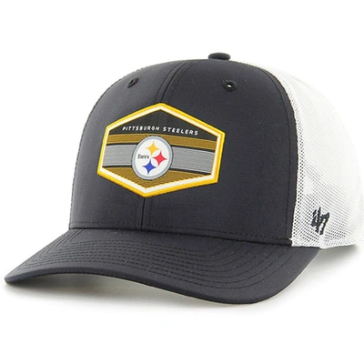 Lids Pittsburgh Steelers '47 Burgess Trucker Adjustable Hat - Black