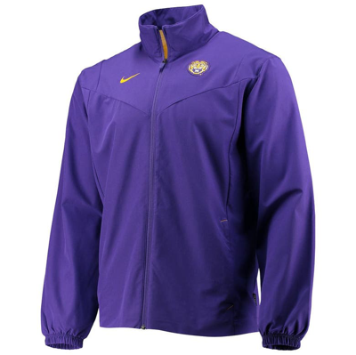 Shop Nike Purple Lsu Tigers 2021 Sideline Full-zip Jacket