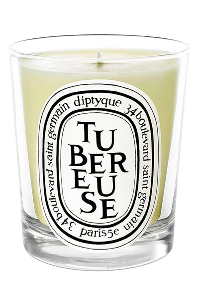 Shop Diptyque Tubereuse (tuberose) Scented Candle, 6.5 oz In Clear Vessel