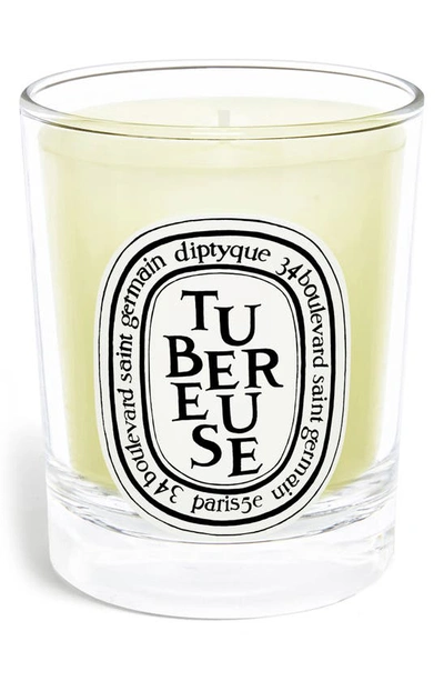 Shop Diptyque Tubereuse (tuberose) Scented Candle, 6.5 oz In Clear Vessel