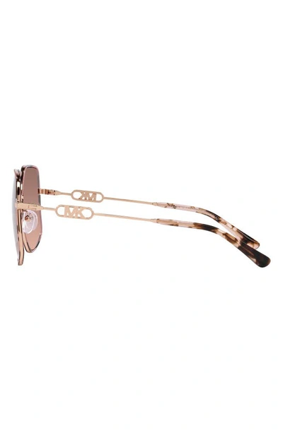 Shop Michael Kors Empire 59mm Gradient Butterfly Sunglasses In Rose Gold