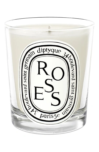 Shop Diptyque Roses Scented Candle In Clear Vessel