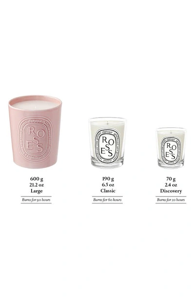 Shop Diptyque Roses Scented Candle, 6.5 oz In Clear Vessel