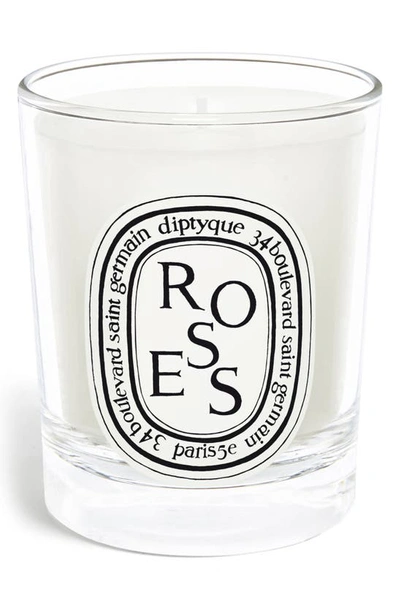 Shop Diptyque Roses Scented Candle In Clear Vessel