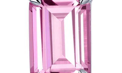 Lafonn Fancy Lab Grown Sapphire Pendant Necklace In Pink