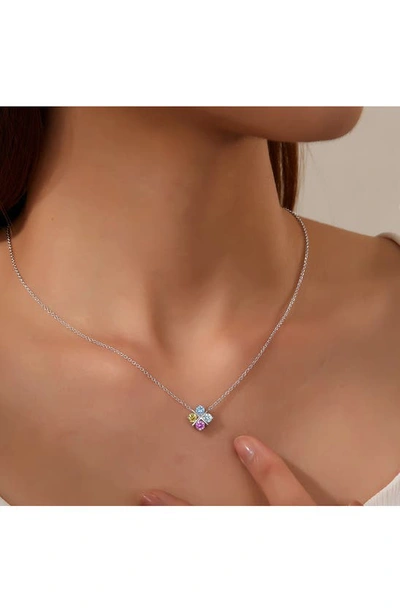 Lafonn Fancy Lab-grown Sapphire Simple Squad Necklace In Assorted