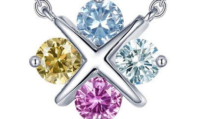 Lafonn Fancy Lab-grown Sapphire Simple Squad Necklace In Assorted