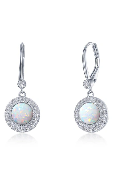 Shop Lafonn Simulated Opal & Simulated Diamond Drop Earrings In White