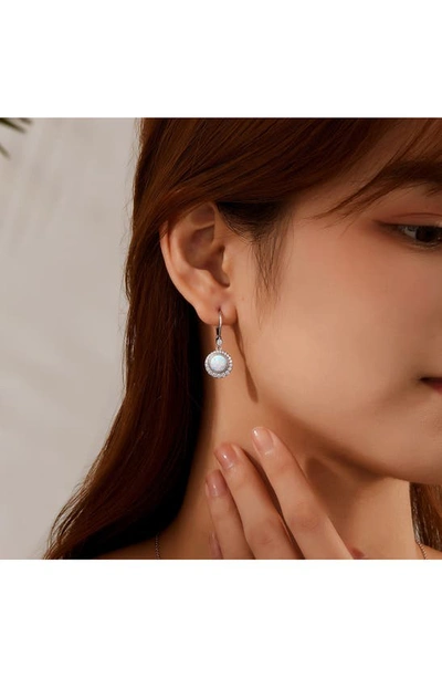 Lafonn Simulated Opal & Simulated Diamond Drop Earrings In White