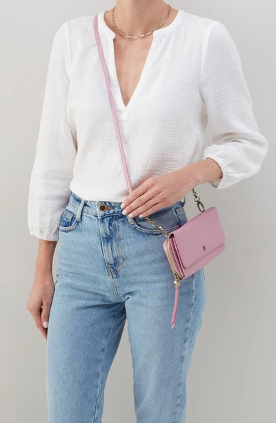 Shop Hobo Rubie Leather Crossbody Bag In Lilac Rose