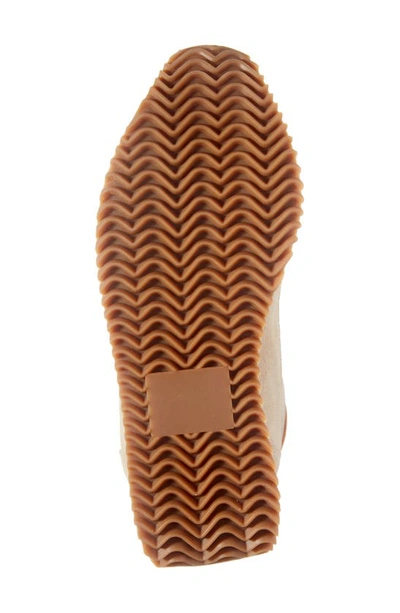 Chocolat Blu Monaco Sneaker In Tan Satin-suede
