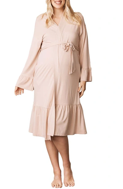 Shop Angel Maternity Maternity/nursing Robe In Pink