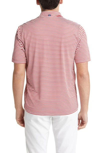 Shop Cutter & Buck Virtue Piqué Stripe Polo In Cardinal Red