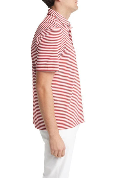 Cutter & Buck Virtue Eco Pique Stripe Recycled Mens Big And Tall Polo Shirt In Cardinal Red