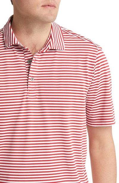 Cutter & Buck Virtue Eco Pique Stripe Recycled Mens Big And Tall Polo Shirt In Cardinal Red