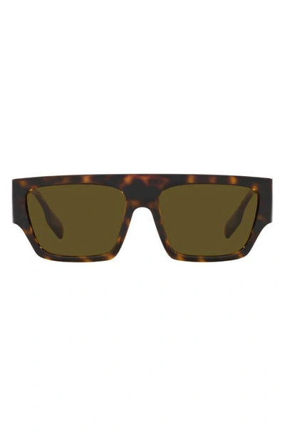 Shop Burberry Micah 58mm Square Sunglasses In Dk Havana