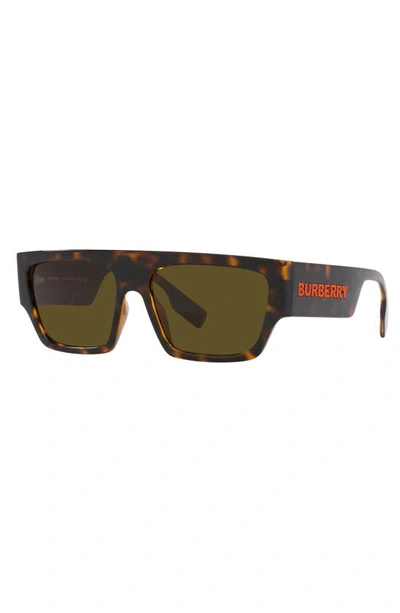 Shop Burberry Micah 58mm Square Sunglasses In Dk Havana