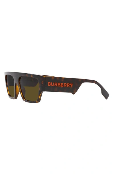 Shop Burberry Micah 58mm Square Sunglasses In Dk Havana